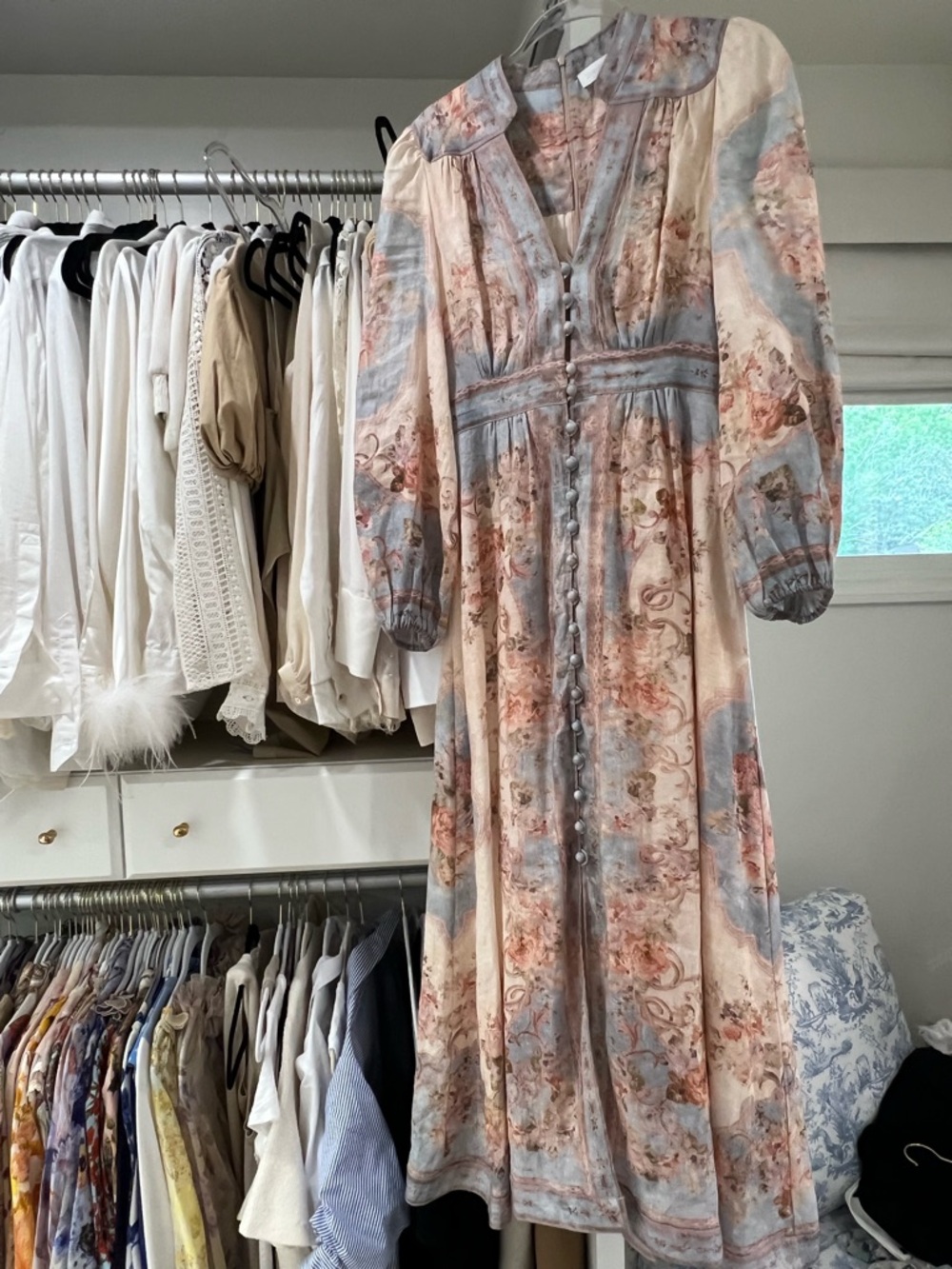 Zimmermann Pastel Pink and Blue Floral Maxi Dress - Picture 3 of 3